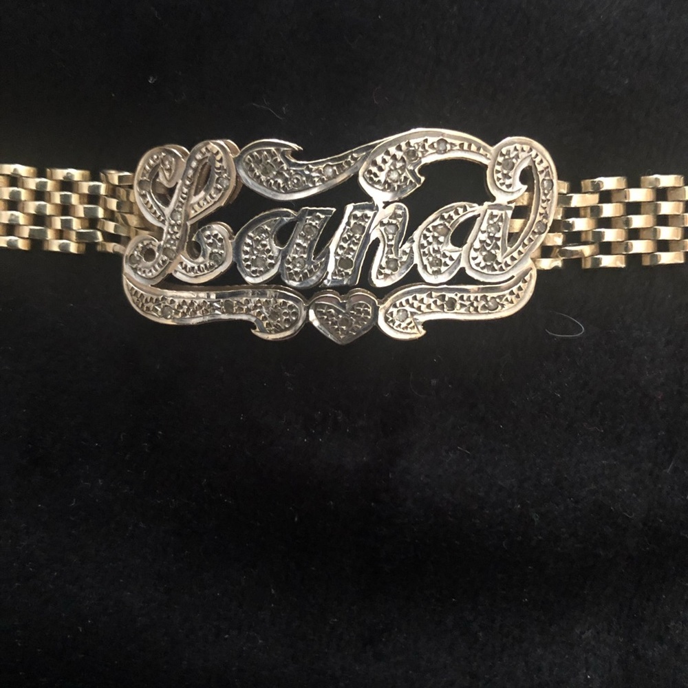 Double plated 3D name bracelet